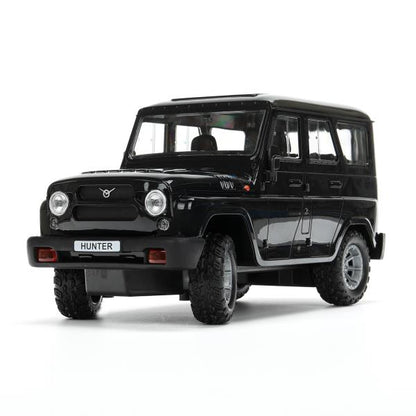 Машина ру UAZ HUNTER, свет, 30 см, черный, кор Технопарк в кор.24шт