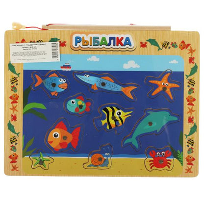 Рыбалка "ловим рыбок", 30*22,5см СИНИЙ ТРАКТОР терм. пленка Буратино в кор.120шт