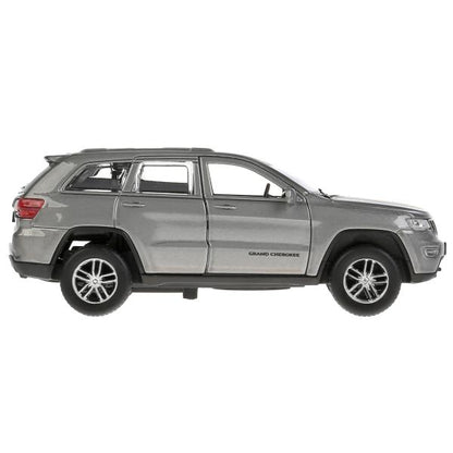 Machine métallique "jeep grand cherokee" 12 cm, ouverte. двери, инерц., серый в кор. Parc technologique dans le cor.2*36шт