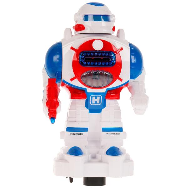 Robot super-bot, blanc, acier, taille 20*33,5*13,5 cm, ТЕХНОДРАЙВ в kor.2*12шт