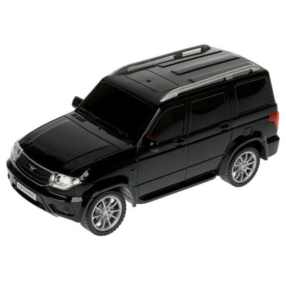 Машина р/у UAZ ПАТРИОТ 19 см, свет, черн, кор. Технопарк в кор.2*24шт