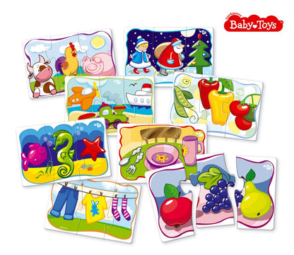 Пазлы тройные "Собери в группы" 24 эл Baby Toys (макси)