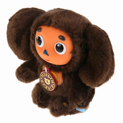 МЯГКАЯ ИГРУШКА "МУЛЬТИ-ПУЛЬТИ" ЧЕБУРАШКА С ПЛАСТ. МОРДОЧКОЙ, ОЗВУЧ. РУСС. ЧИП В ПАК. 17СМ в кор.24шт