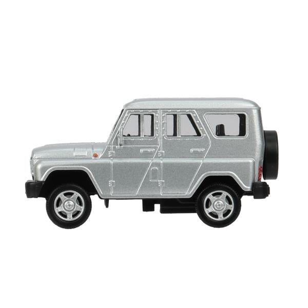 Machine en métal UAZ ХАНТЕР dline 10,5 см, инерция, серебристый, кор. Parc technologique dans le cor.2*36шт