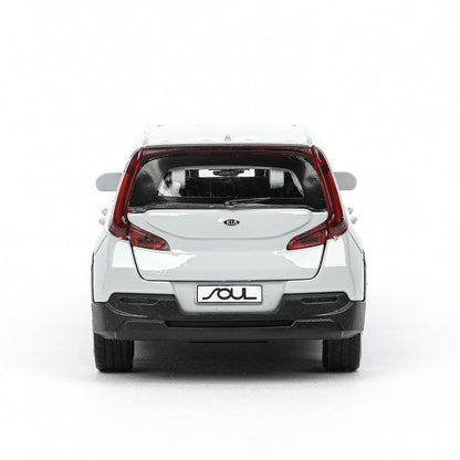 Машина металл KIA soul длина 12 см, двери, багаж., инерц, серебряный, кор. Parc technologique dans le cor.2*36шт