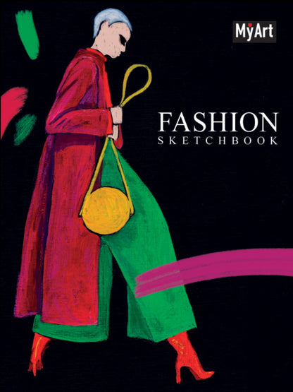 My Art. Fashion СКЕТЧБУК на гребне. Модель с сумкой
