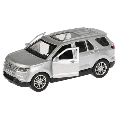 Машина металл "FORD EXPLORER" 12см, открыв. двери, инерц, серебристый в кор. Технопарк в кор.2*36шт