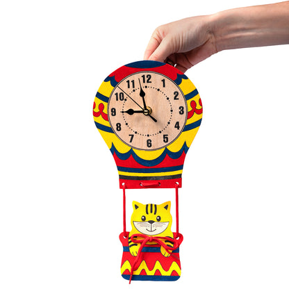 Набор для выпиливания лобзиком "Часы. Воздушный шар"