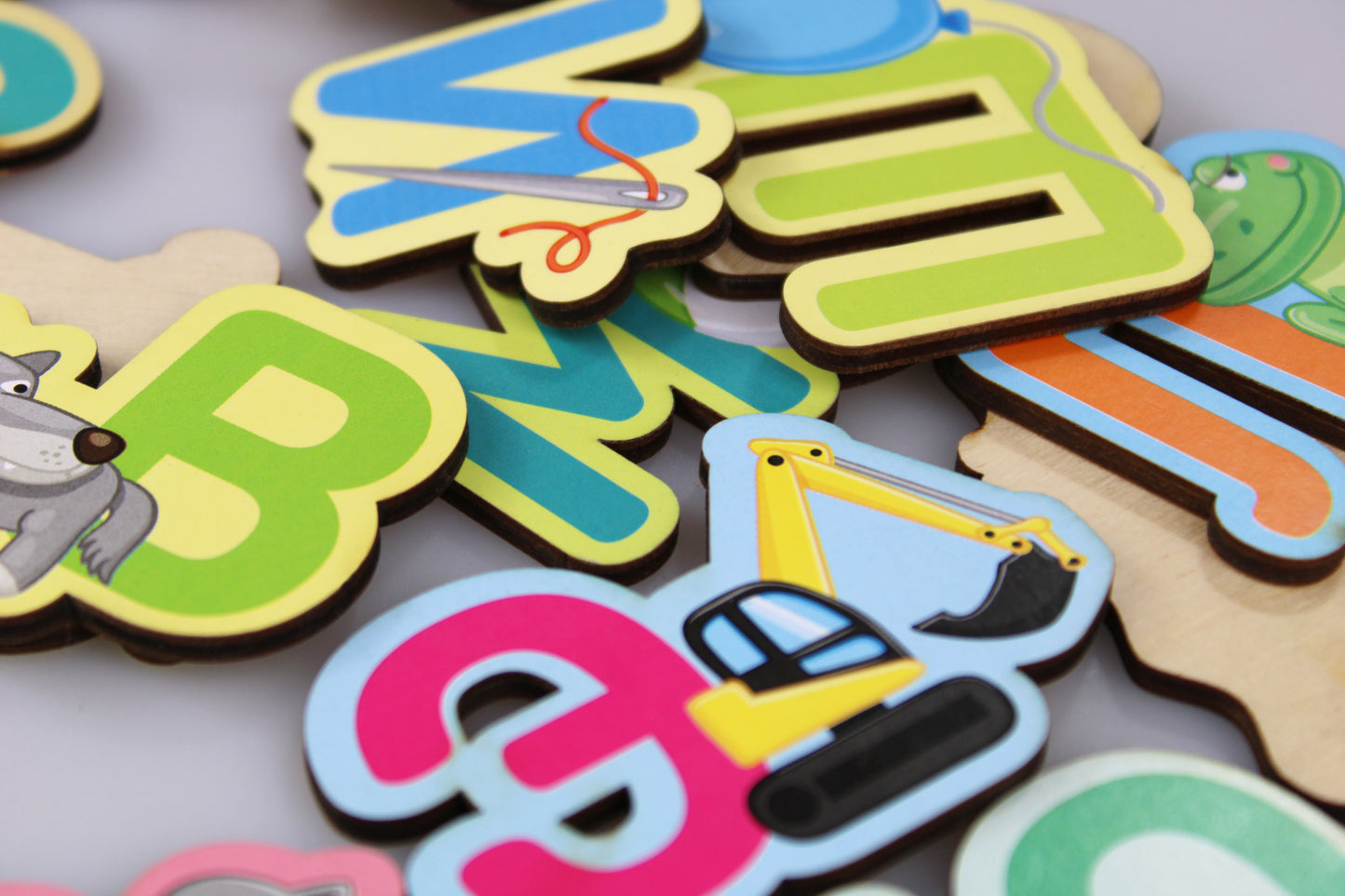 Игра развивающая "Азбука деревянная в картинках" Baby Toys Wood
