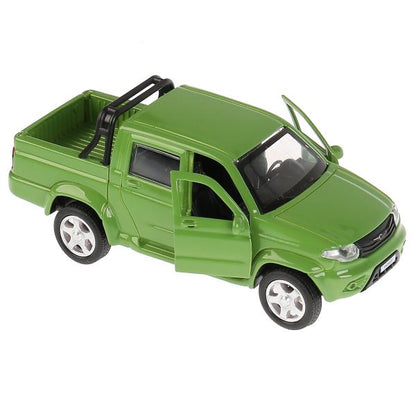 Машина металл "UAZ PICKUP", длина 12см, открыв. двери, инерц, ЗЕЛЕНЫЙ в кор. Технопарк в кор.2*36шт