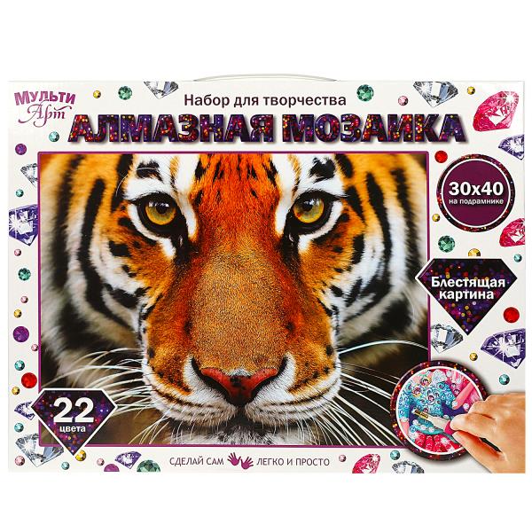 Mosaïque en bois 30*40 cm avec une surface totale pour le tigre du MUУЛЬТИ АРТ en cor.24