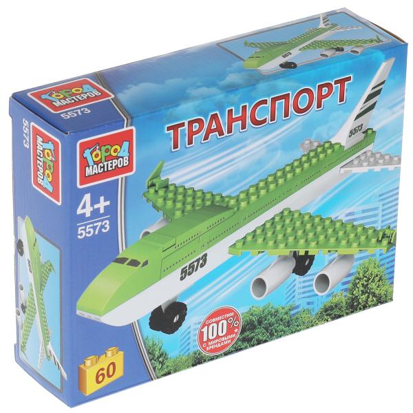 Город мастеров. Конструктор арт.5573-BY "Транспорт: Самолет" 60 дет.