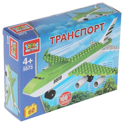 Город мастеров. Конструктор арт.5573-BY "Транспорт: Самолет" 60 дет.