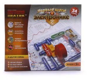 Эл. конструктор ЗНАТОК "Первые шаги в электронике." Набор "C" (34 pièces)