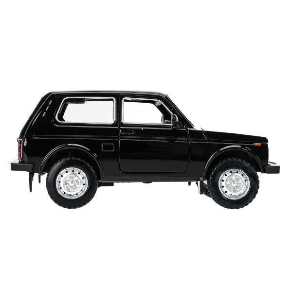 Машина металл свет-звук LADA lada 4x4, 18,5 см, дв, кап, баг,инер,черн Технопарк в кор.2*18шт