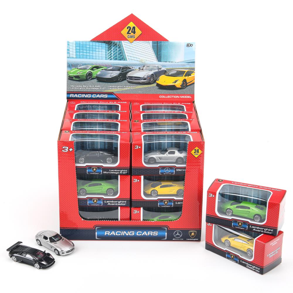 Machine en métal mercedes benz sls amg/lamborghini 7 см,микс,disп. Technopark up-24шт в кор.8уп