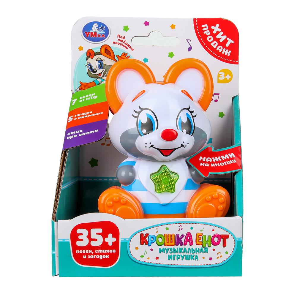 Умка. Игрушка "Крошка енот" 35+ песен и звуков, кор. арт.HT1401-R-WOD