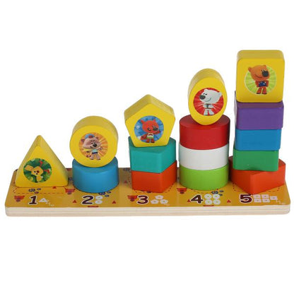 Игрушка деревянная Ми-ми-мишки пирамидка-sortier в кор Буратино в кор.48шт