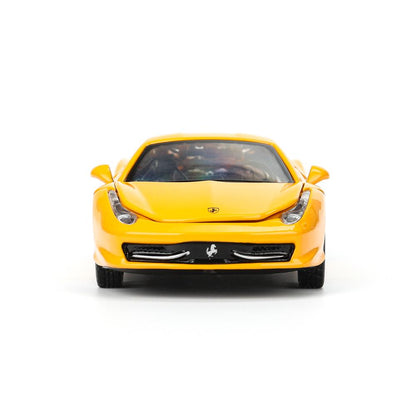 Модель металл звук ferrari 458 italia 14 см, двери, багажник. инерция кор. Технопарк в кор.2*48шт
