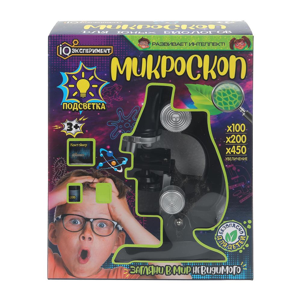 Игрушка опыты микроскоп, кор. 24*18,5*9 cm IQ expérience en cor.2*24шт