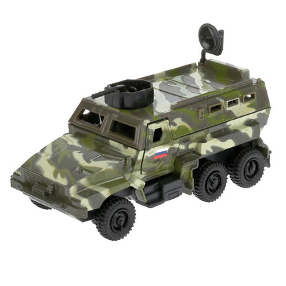 ТМ ТЕХНОПАРК. МЕТАЛЛ БРОНЕВИК 12СМ, ОТКРЫВ.ДВЕРИ, БАГАЖ., ВРАЩ. ПУШКА, ИНЕРЦ. В РУСКОР. dans le cor.2*24шт