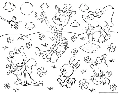 Игра настольная ходилка "Веселые ходилки 4 в 1" для девочек (ходилка-раскраска)