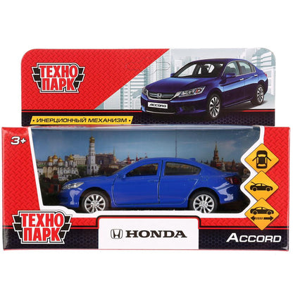 Машина металл "HONDA ACCORD", длина 12см, открыв. двери, инерц, синий, в кор. Технопарк в кор.2*36шт