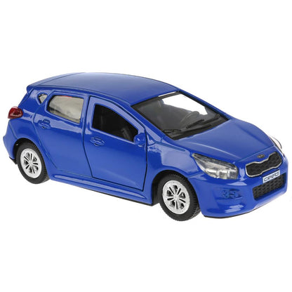 CEED-BU 273057 Machine métallique "KIA CEED" 12 cm, ouverte. двери, инерц., синий в кор. Технопарк в кор.