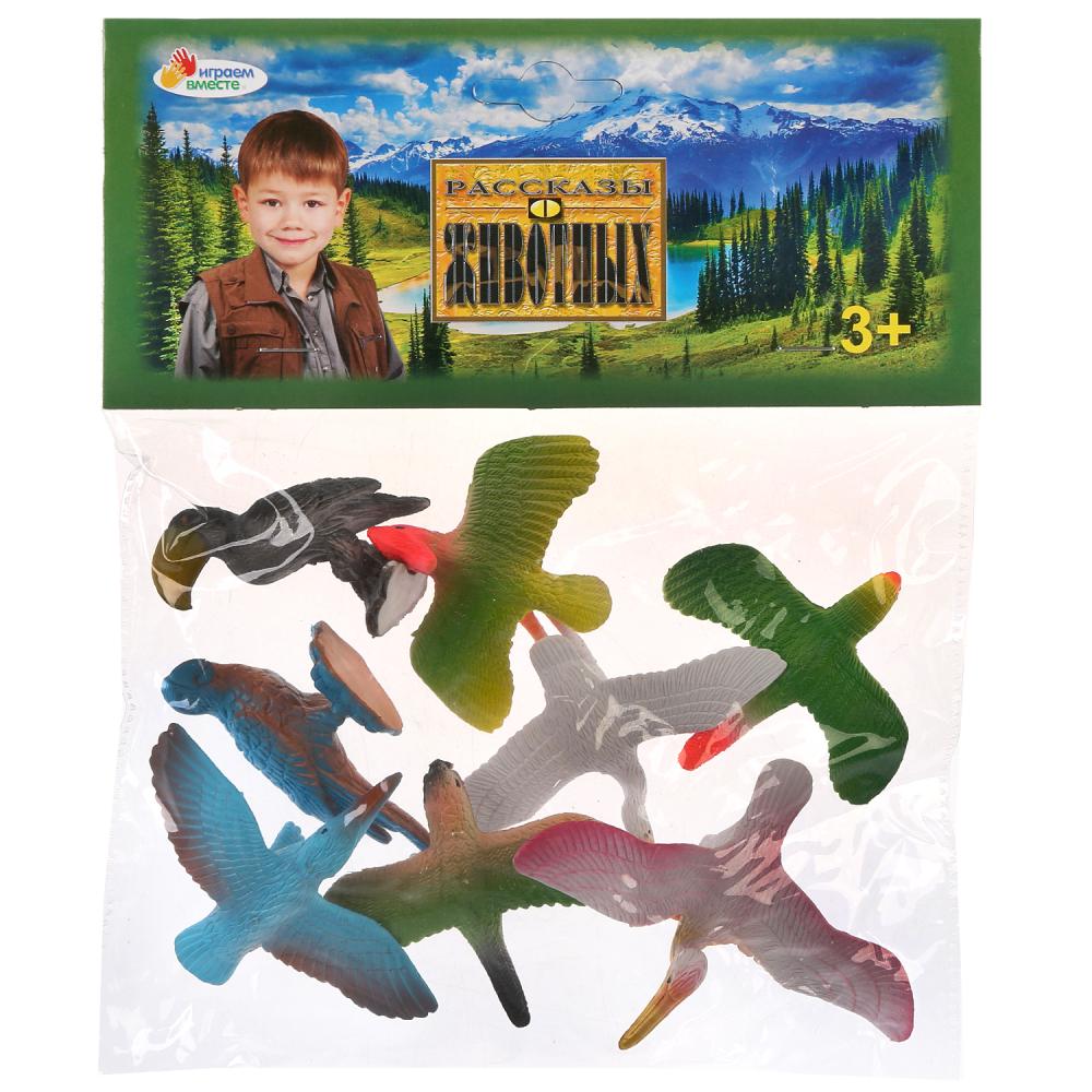 Игрушка пластизоль Играем Вместе птицы 4" асс. 8 шт, в пак с хэд (русс. уп.) в кор.2*120шт