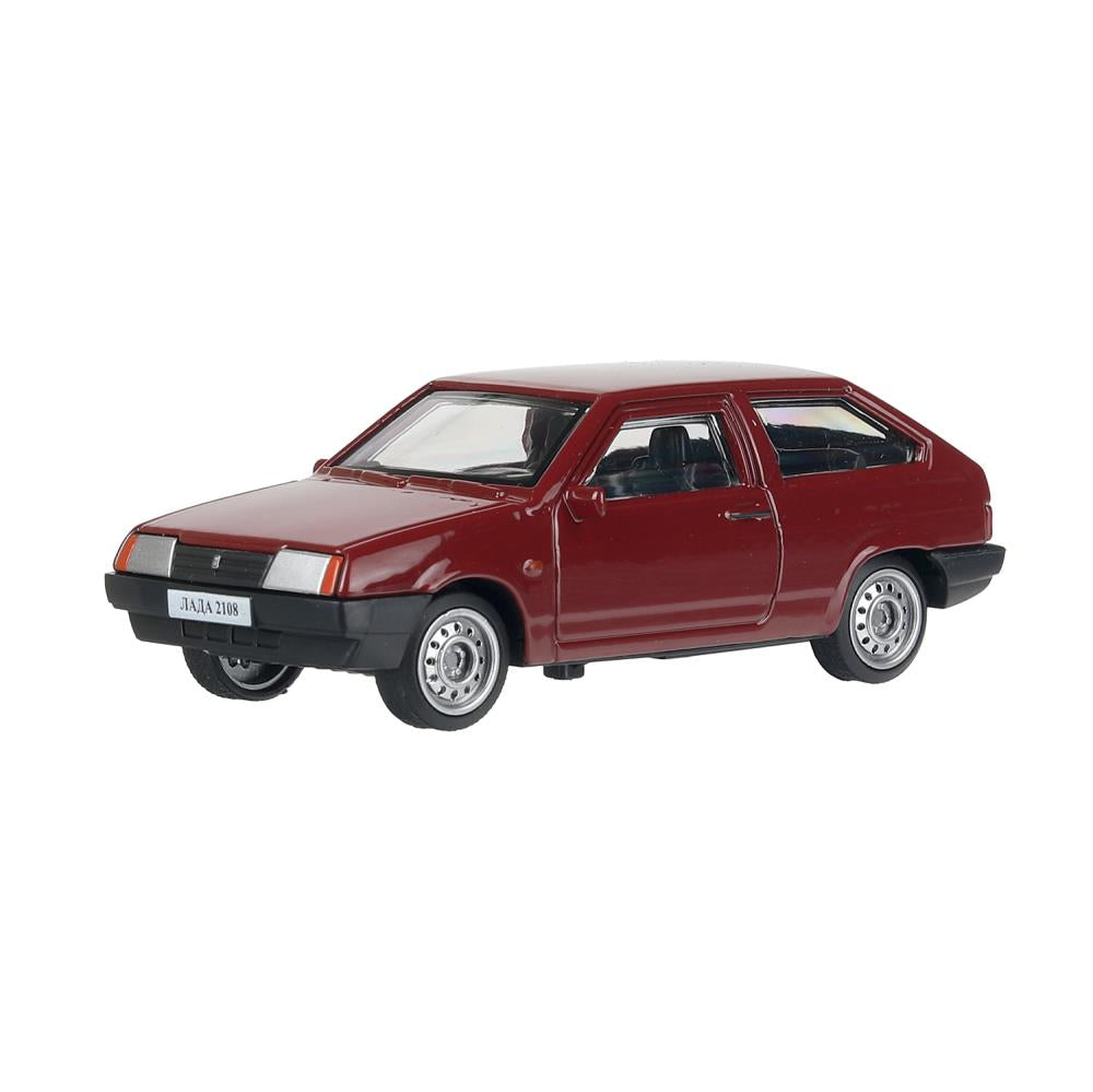 Машина металл LADA lada 2108 длина 10,5 см, инерц, вишневый, кор. Технопарк в кор.2*36шт