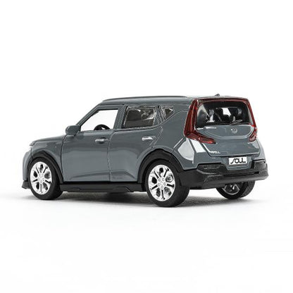 Машина металл KIA soul длина 12 см, двери, багаж., инерц, темно-серый, кор. Parc technologique dans le cor.2*36шт