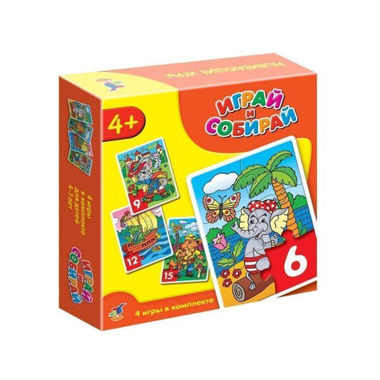 Играй и собирай. Арт. 2940 (кот, пес, крокодил, слон)