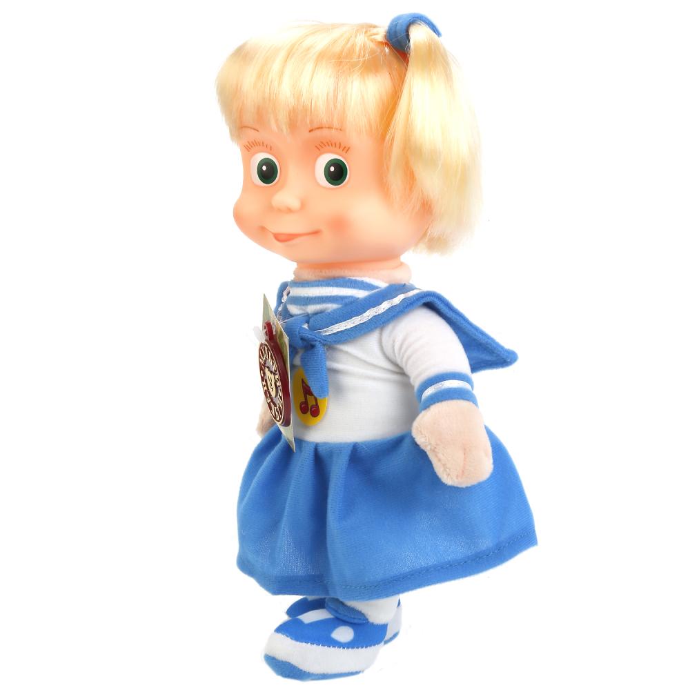 МЯГКАЯ ИГРУШКА "МУЛЬТИ-ПУЛЬТИ" МАША-МОРЯЧКА ПЛАСТ.ЛИЦО (М/Ф МАША И МЕДВЕДЬ) МУЗ. ЧИП 29СМ в кор.24шт