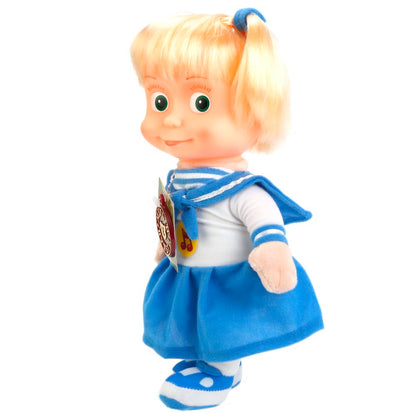 МЯГКАЯ ИГРУШКА "МУЛЬТИ-ПУЛЬТИ" МАША-МОРЯЧКА ПЛАСТ.ЛИЦО (М/Ф МАША И МЕДВЕДЬ) МУЗ. ЧИП 29СМ в кор.24шт