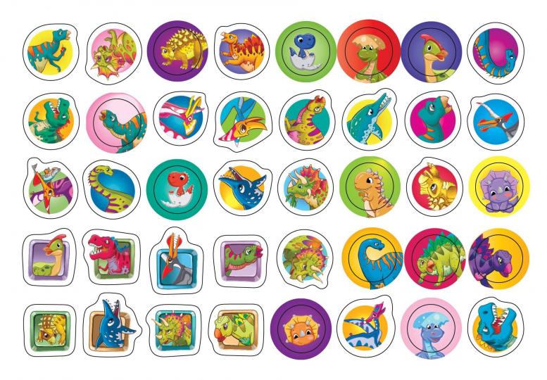 250 autocollants. Dinosaures