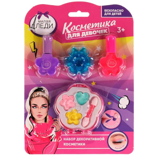 Косметика ДЛЯ ДЕВОЧЕК тени век, лак для ногтей МИЛАЯ ЛЕДИ в кор.2*150шт