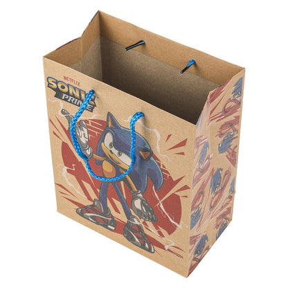 Пакет подарочный крафт Sonic Соник m, 18*23*10 см ЧУДО ПРАЗДНИК в кор.12*12шт