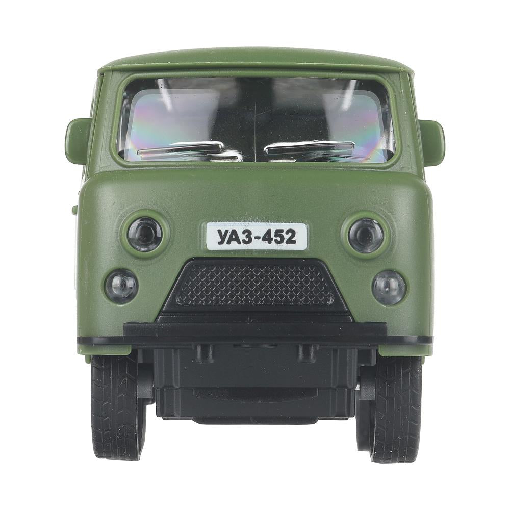 Машина пластик UAZ 452 12 см, инерц,двери,зеленый,кор. Технопарк в кор.2*60шт