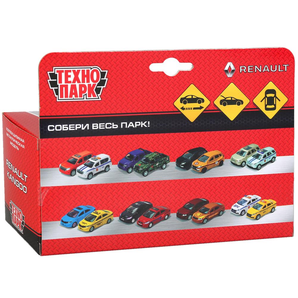 Machine en métal RENAULT KANGOO SUISSE, d'une longueur de 12 cm, ouverte. двери, инерц. dans le cor. Parc technologique dans le cor.2*36шт