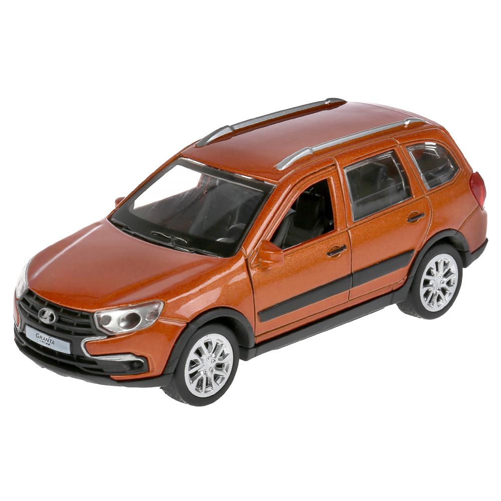 Машина металл "lada granta cross 2019" 12см, откр.двери,инерц.золотой в кор. Технопарк в кор.2*36шт