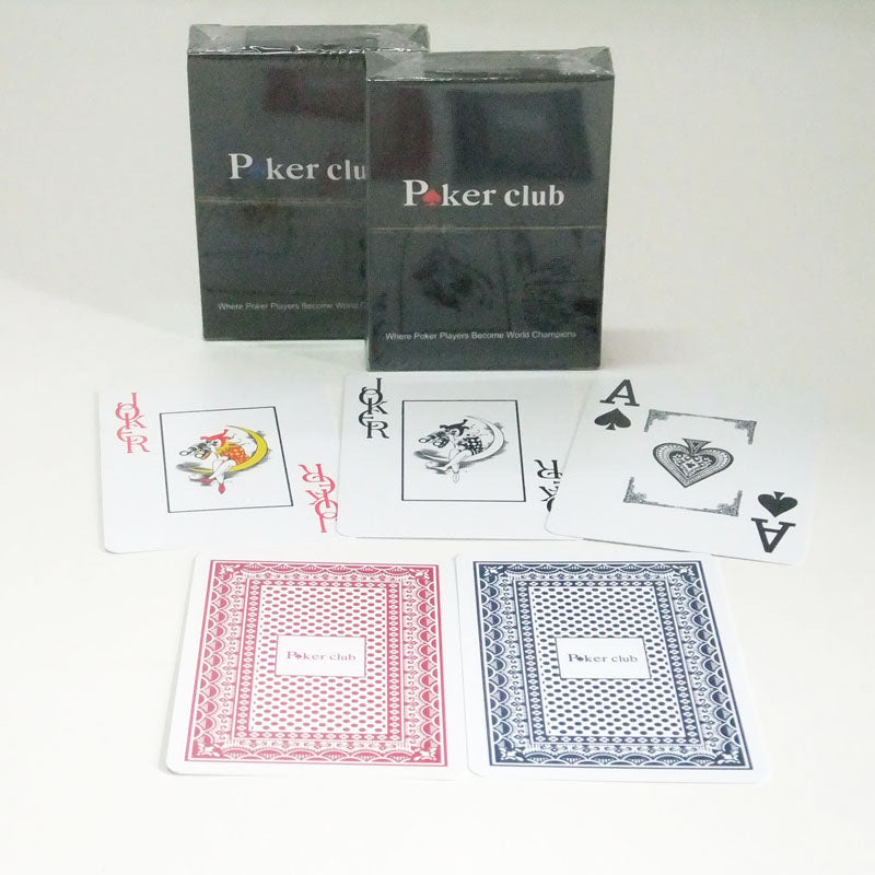 Cartes ludiques "Poker club" 54 (100% plastique) dans un assortiment.