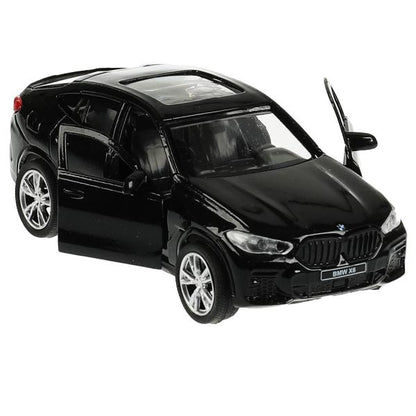 X6-12-BK342357 Машина металл BMW X6 длина 12 см, двери, багаж, инер, черный, кор. Технопарк в кор.2*