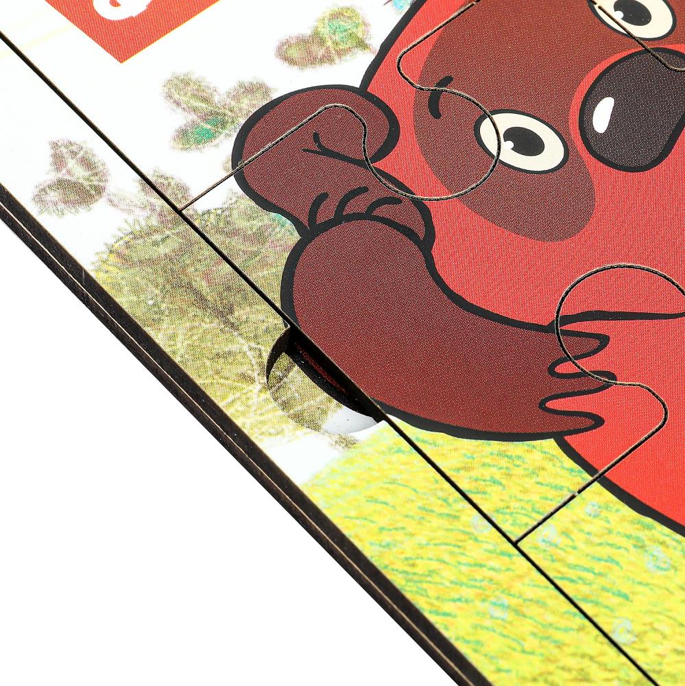 Игрушка деревянная пазл 15*15 см. СОЮЗМУЛЬТФИЛЬМ терм. пакет Буратино в кор.20шт