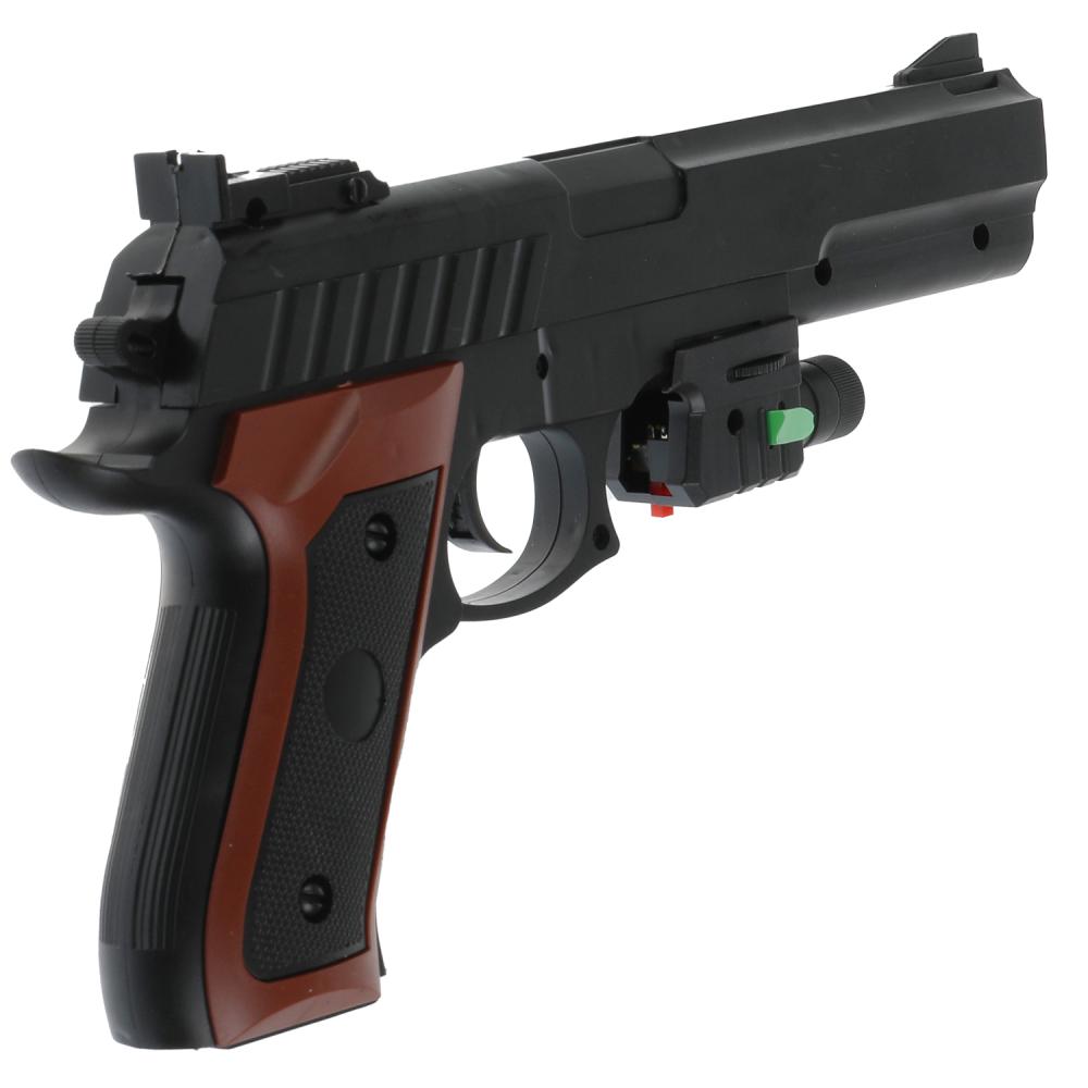 Пистолет (п) с лазер. прицелом, с пульками P298 в пак. в кор.2*72шт