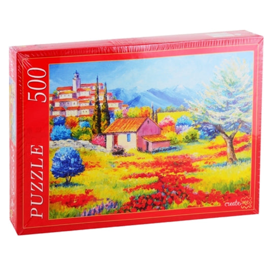 Рыжий кот. Пазлы 500 эл. арт.7893 "Яркий пейзаж"