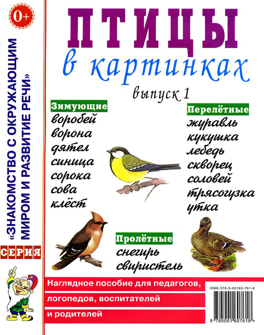 Птицы в картинках. Выпуск 1 Наглядное пособие для педагогов, логопедов, воспитателей и родителей. А4