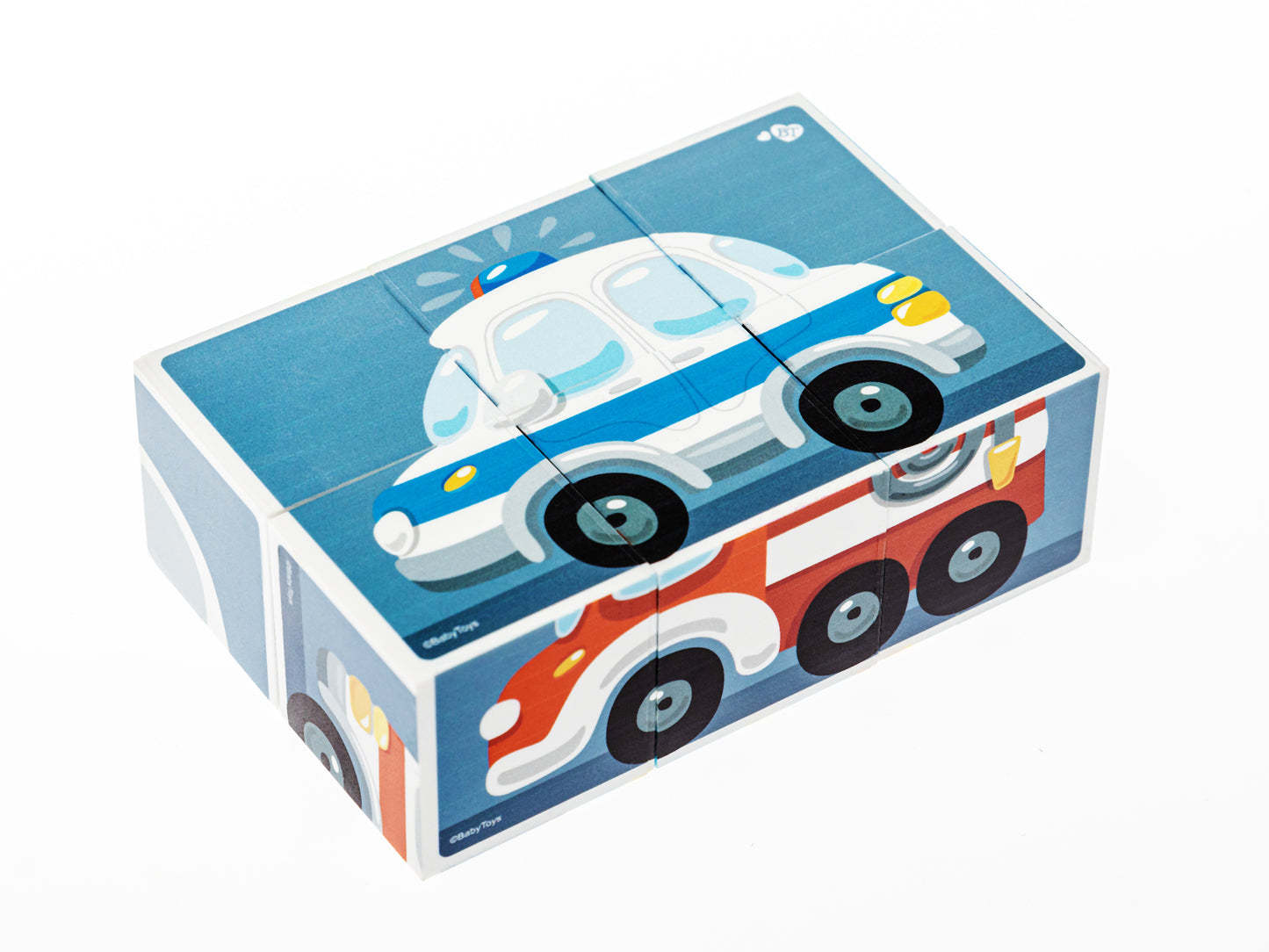 Кубики "Городской транспорт" (без обклейки) 6 шт Baby Toys