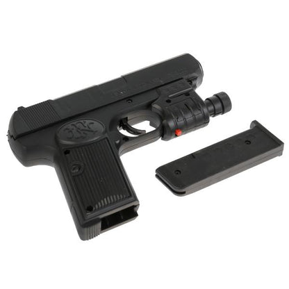 Пистолет (п) с лазер. прицелом, с фонарем, с пульками 3000AF в кор. в кор.2*90шт