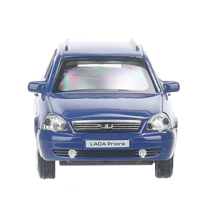 Машина металл LADA PRIORA длина 12 см, двери,багаж,инерц,синий, в кор. Технопарк в кор.2*36шт