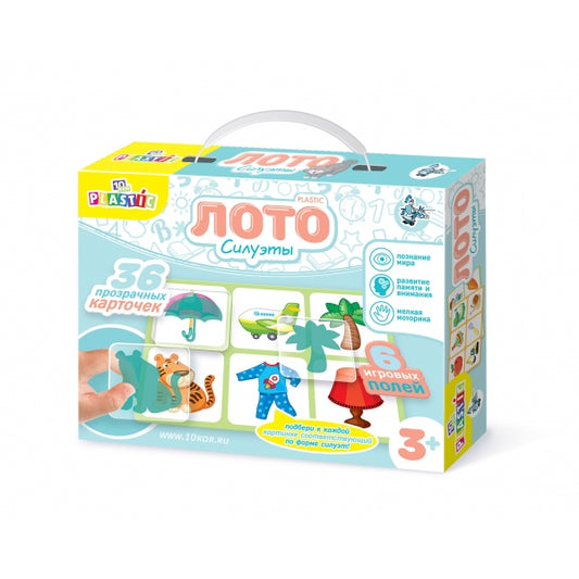 ЛОТО ПЛАСТИК "СИЛУЭТЫ" СЕРИЯ 10KOR PLASTIC в кор.14шт